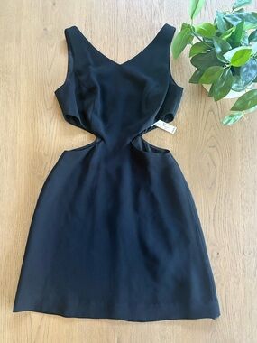 Andrea Polizzi for Rex Lester Black Side Cutout Cocktail Dress NWT Size 2